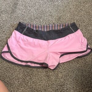 Lululemon Athletica Pink and Gray Athletic Shorts